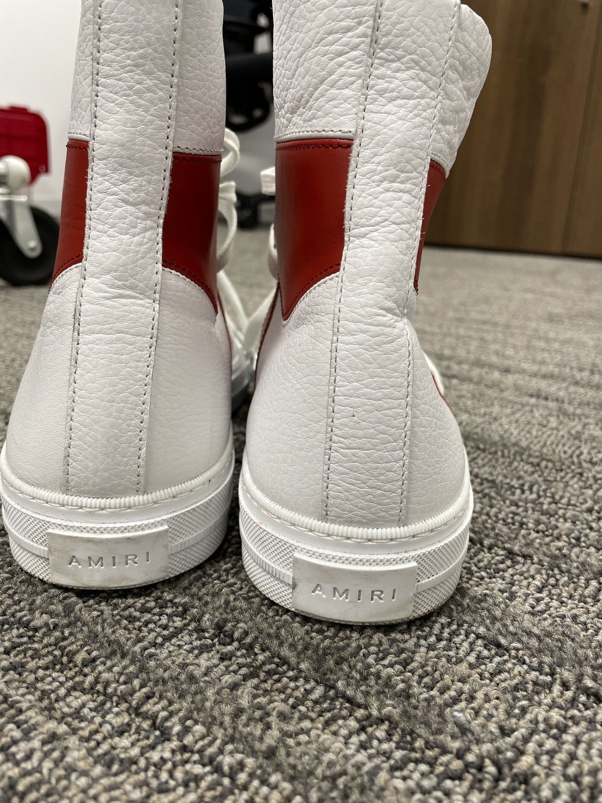 Amiri Amiri white high top with red stripe Size US 9 / EU 42 - 2 Thumbnail
