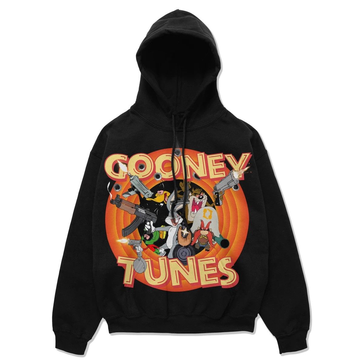 込み FUCKTHE2000S GOONEY TUNES HOODIE XL Rap Tees CITY MORGUE SOSMULA ZILLAKAMI GOONEY TUNES HOODIE (BLACK