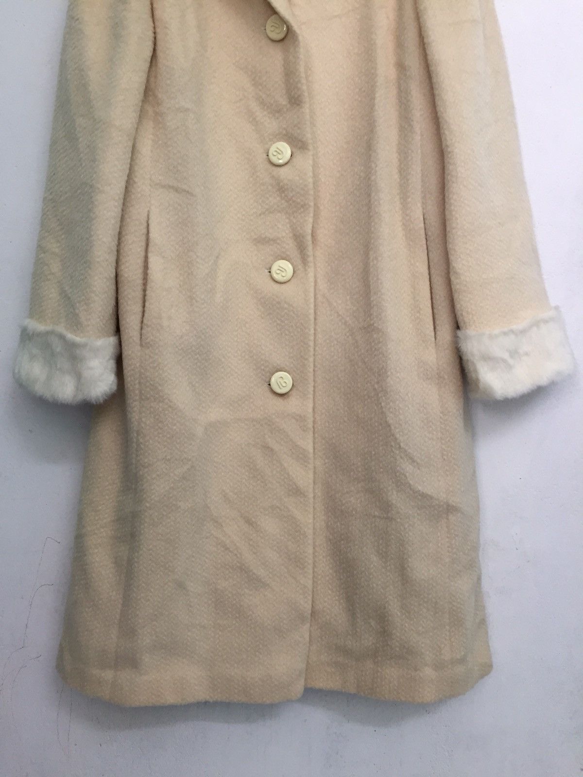 Pierre Balmain Pierre Balmain Long Coat Wool+Nylon Mohair End Sleeve Size US S / EU 44-46 / 1 - 4 Thumbnail