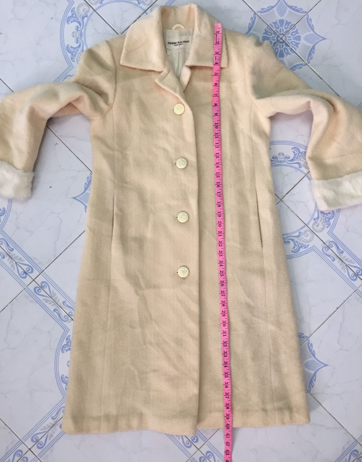 Pierre Balmain Pierre Balmain Long Coat Wool+Nylon Mohair End Sleeve Size US S / EU 44-46 / 1 - 21 Thumbnail