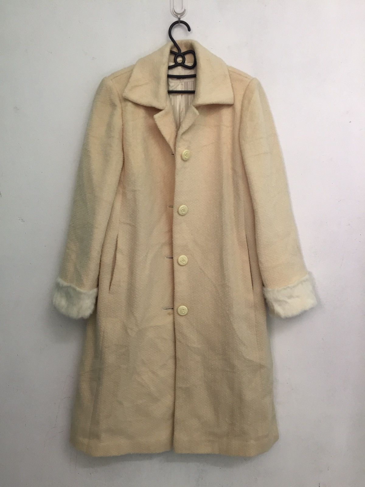 Pierre Balmain Pierre Balmain Long Coat Wool+Nylon Mohair End Sleeve Size US S / EU 44-46 / 1 - 2 Thumbnail