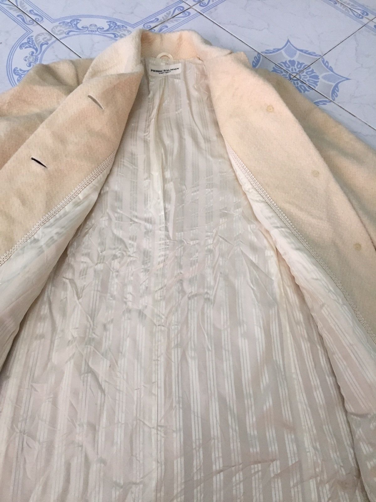 Pierre Balmain Pierre Balmain Long Coat Wool+Nylon Mohair End Sleeve Size US S / EU 44-46 / 1 - 15 Thumbnail