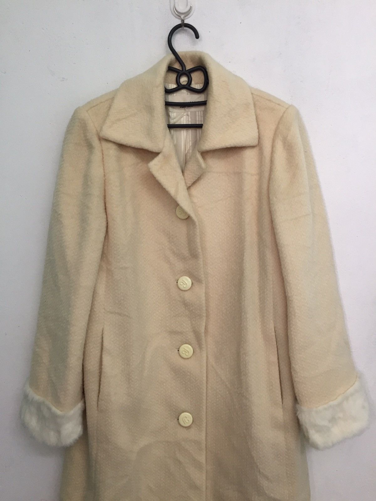 Pierre Balmain Pierre Balmain Long Coat Wool+Nylon Mohair End Sleeve Size US S / EU 44-46 / 1 - 3 Thumbnail