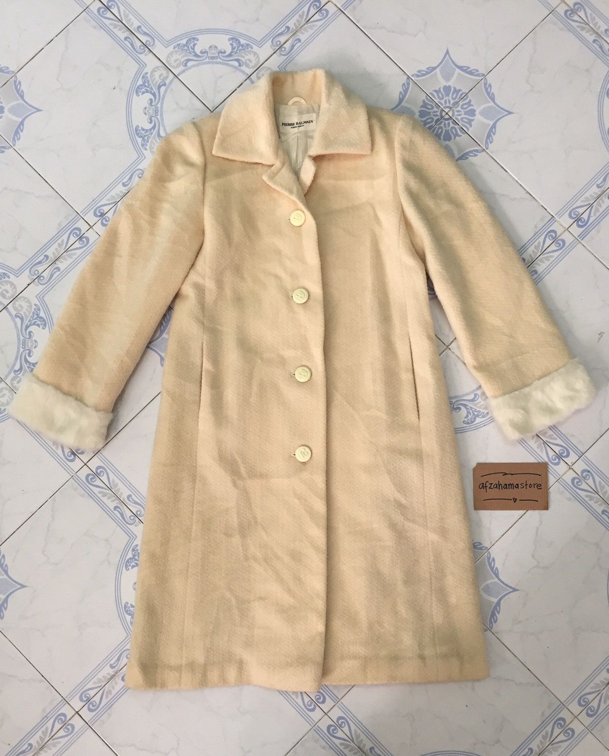 Pierre Balmain Pierre Balmain Long Coat Wool+Nylon Mohair End Sleeve Size US S / EU 44-46 / 1 - 12 Thumbnail