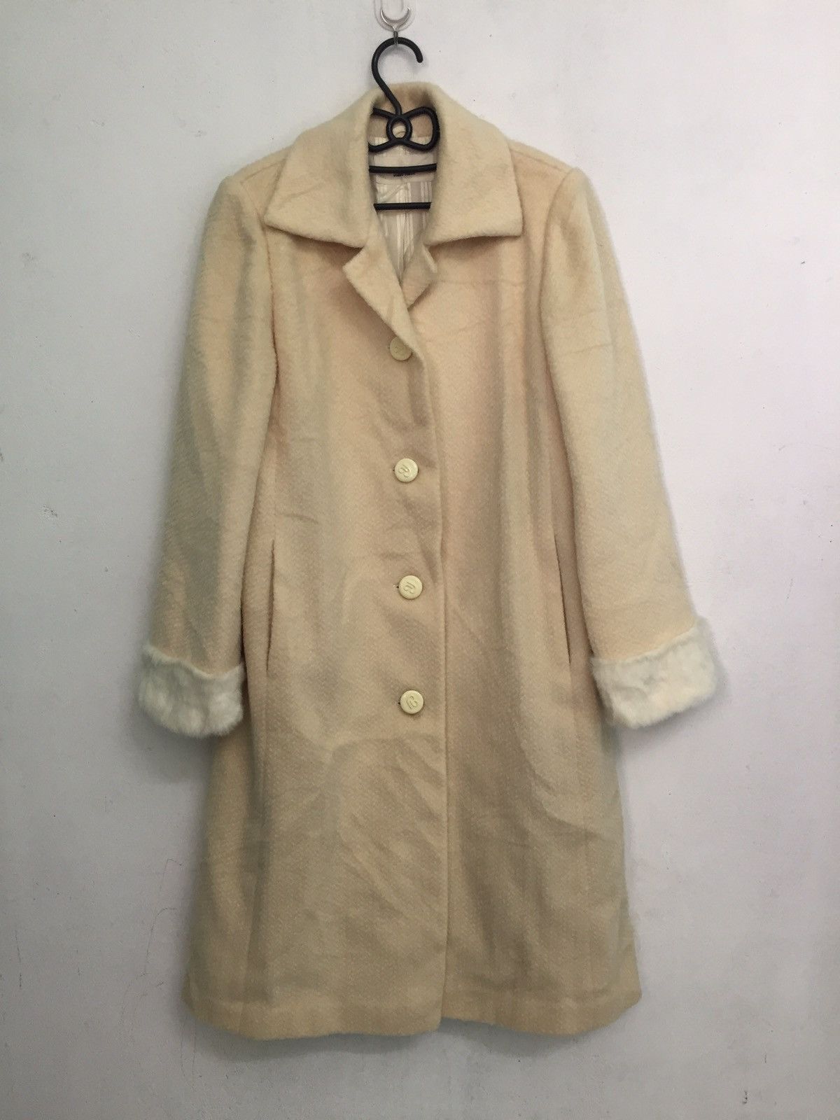 Pierre Balmain Pierre Balmain Long Coat Wool+Nylon Mohair End Sleeve Size US S / EU 44-46 / 1 - 1 Thumbnail