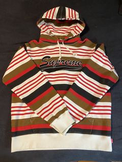 Nike supreme hot sale striped hoodie