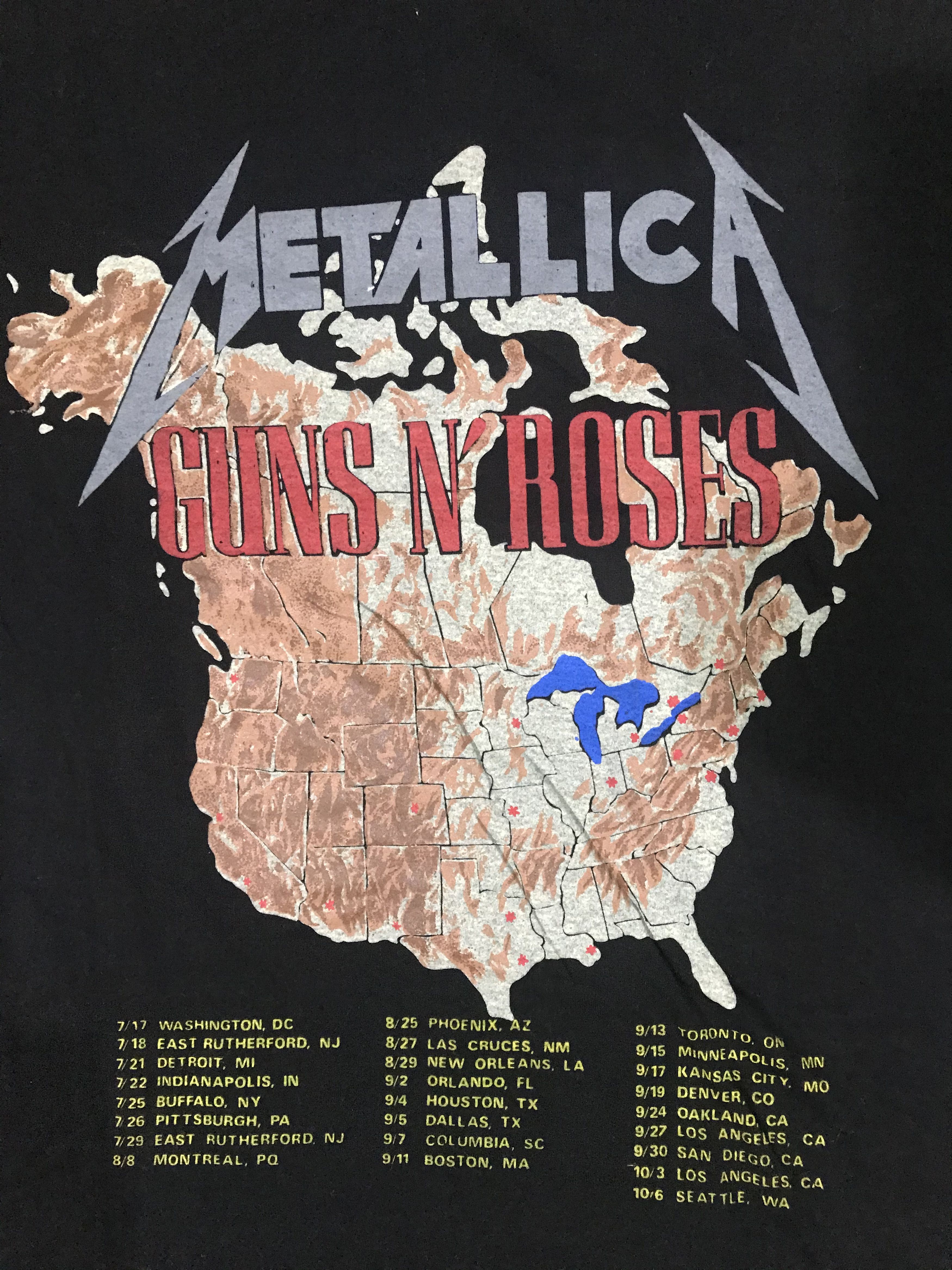 Band Tees Metallica & Guns N Roses Bootleg T-Shirt Size US L / EU 52-54 / 3 - 5 Thumbnail