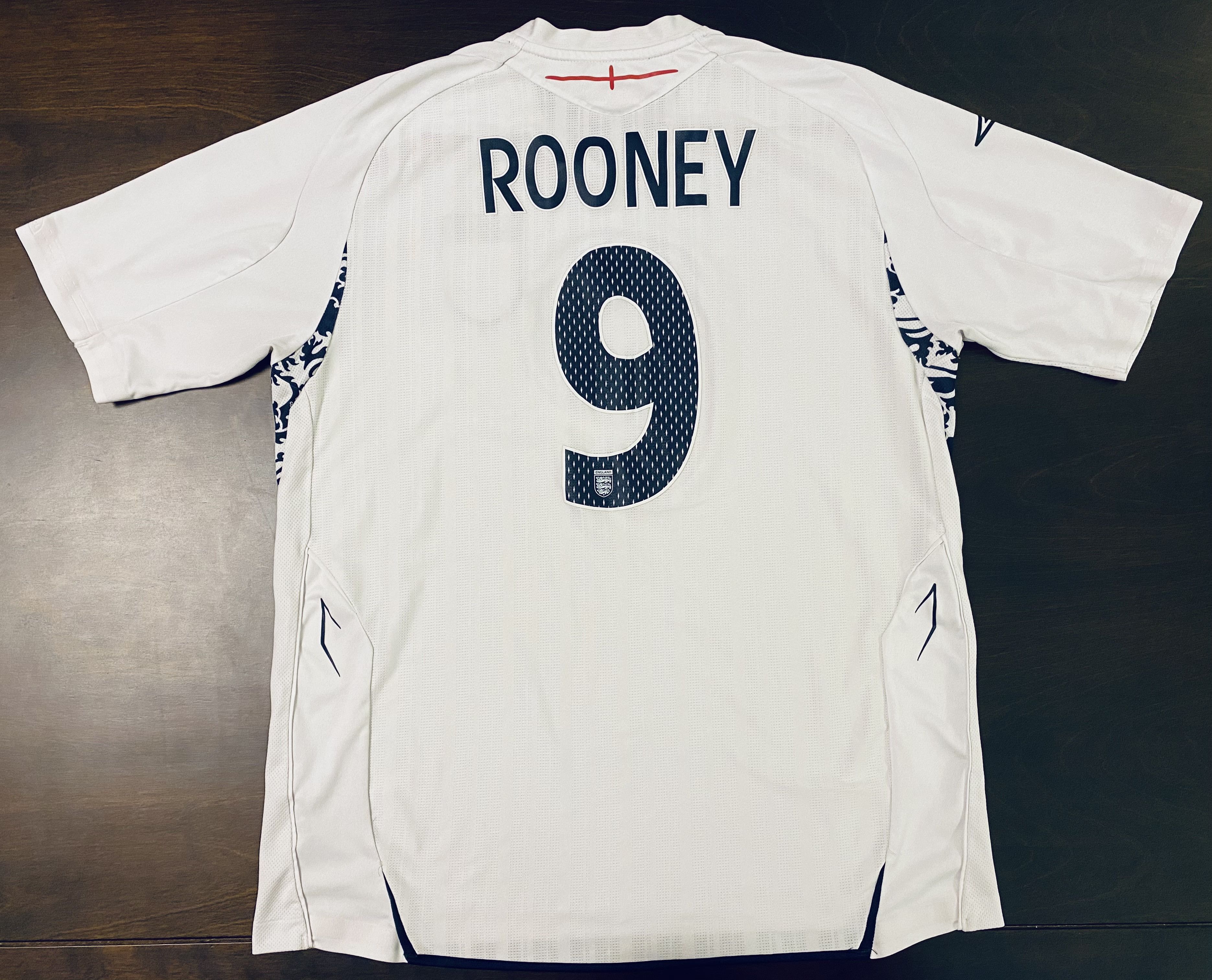 England National Team Wayne Rooney #9 Football Shirt Soccer Jersey Umbro  Mens XL