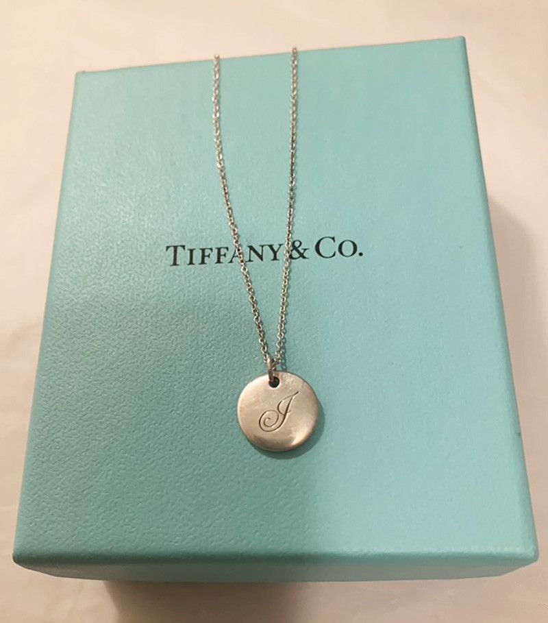 Tiffany Notes Alphabet selling disc charm pendant ‘A’