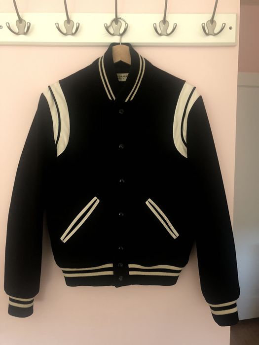 Saint Laurent Paris Saint Laurent Teddy Varsity Jacket | Grailed