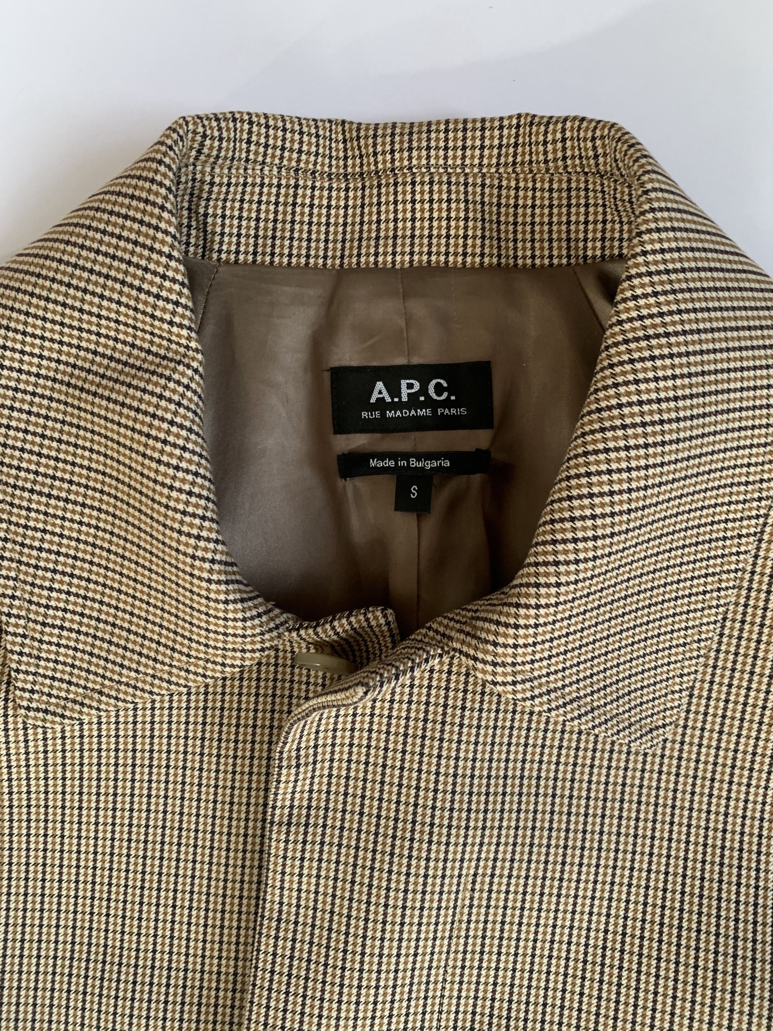 A.P.C. A.P.C Phil Checkered Mac Coat Size US S / EU 44-46 / 1 - 3 Thumbnail