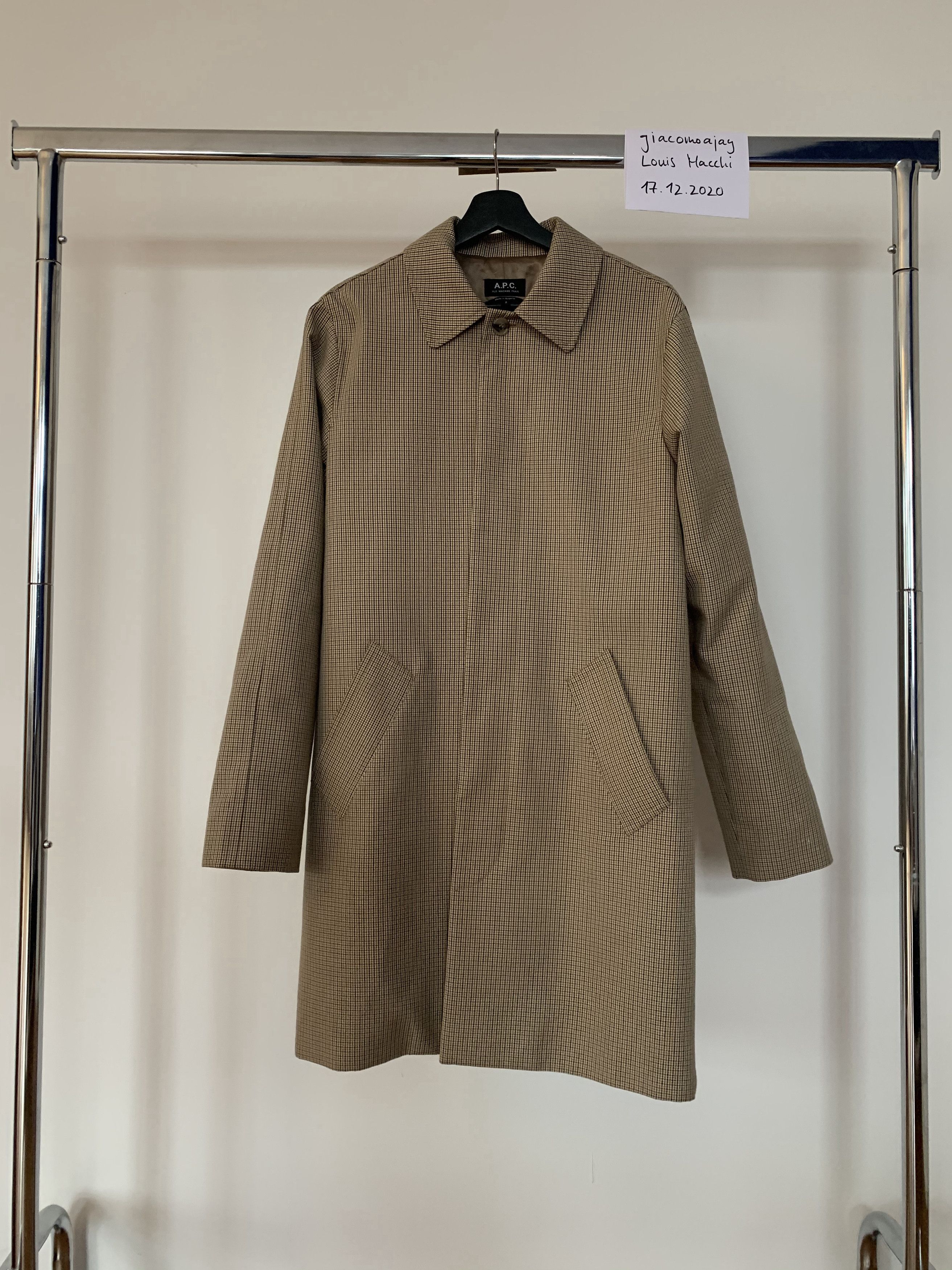 A.P.C. A.P.C Phil Checkered Mac Coat Size US S / EU 44-46 / 1 - 1 Thumbnail