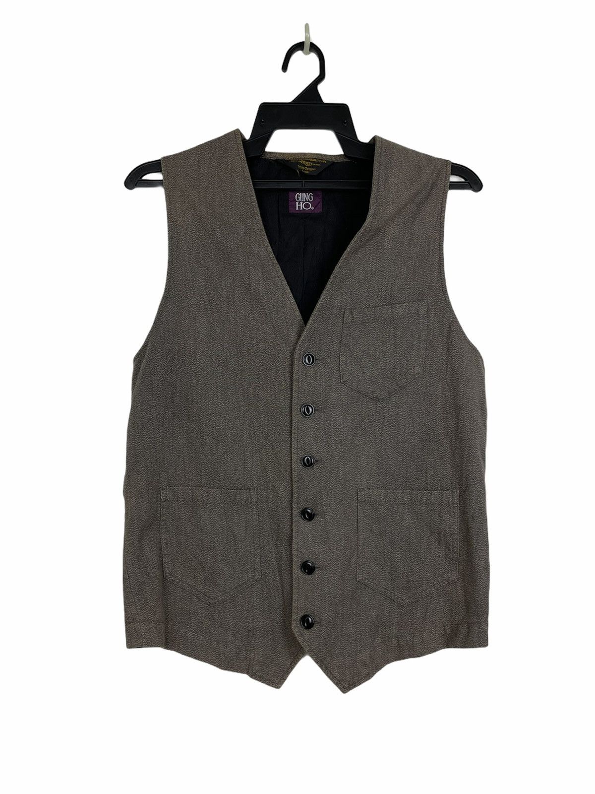 Japanese Brand GUNG HO x PROSTY Vest Japan Archive Workwear | Limited Size 38L - 1 Thumbnail
