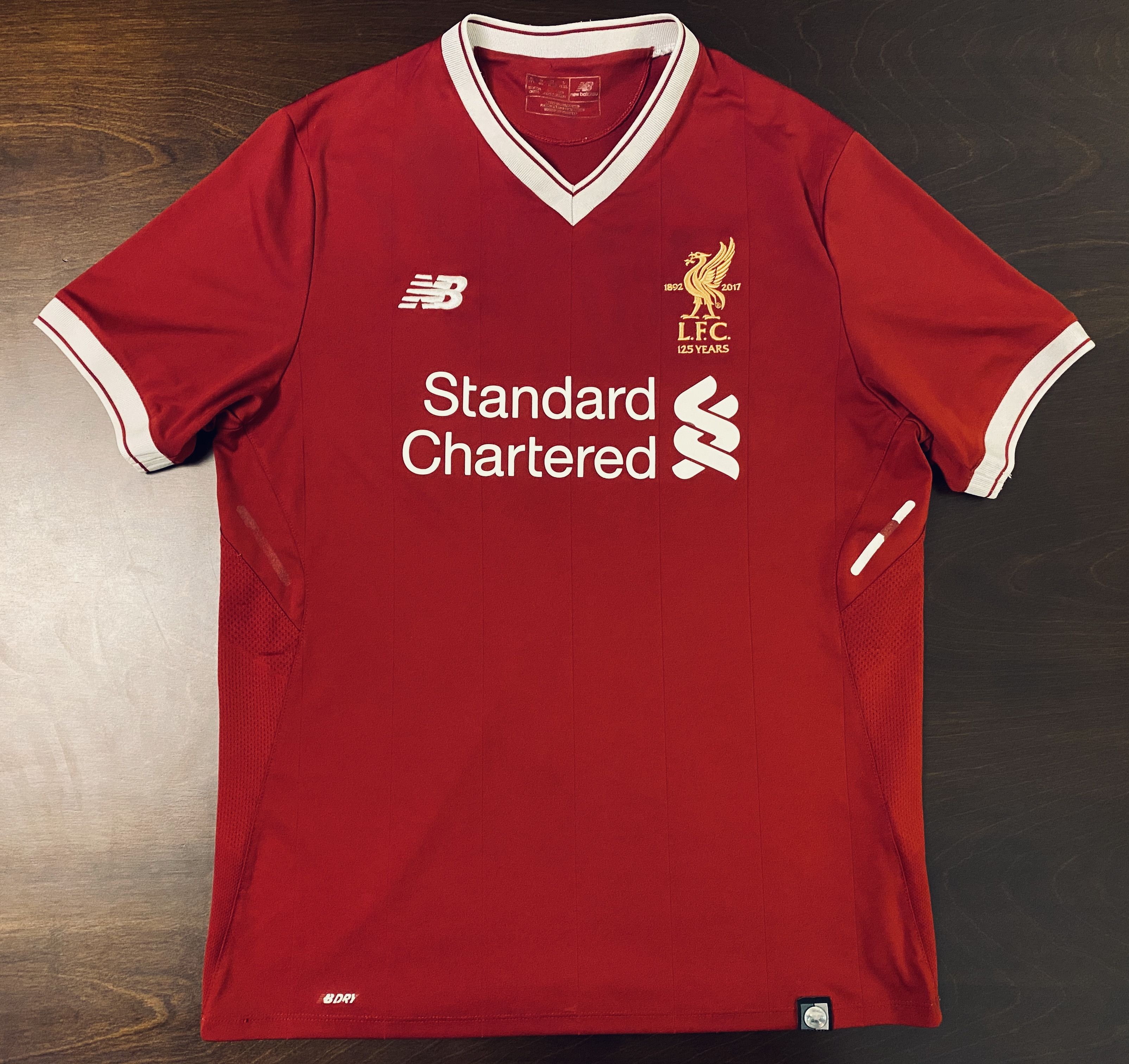 New Balance 2017-2018 Rare Liverpool *125th Anniversary* Home Jersey –M ...