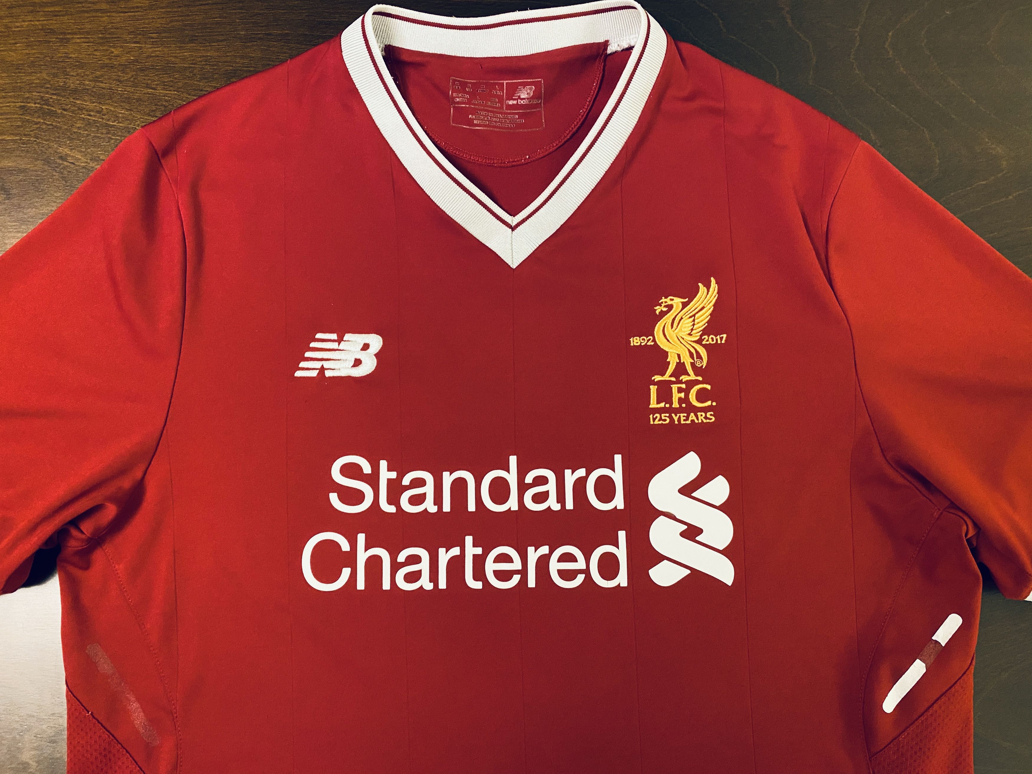 2017-2018 Rare Liverpool *125th Anniversary* Home Jersey –M