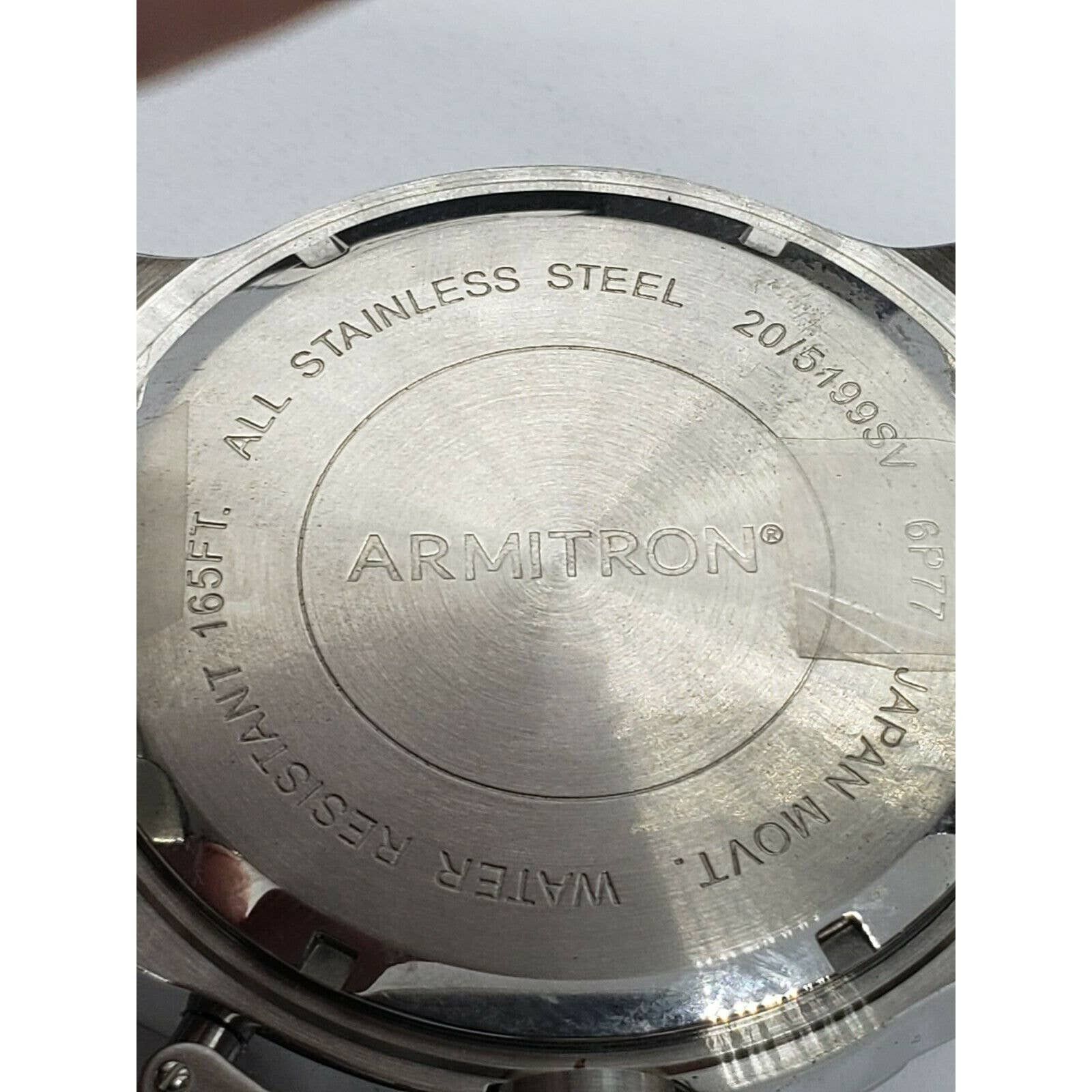 Unlisted Armitron Men s Silver Blue Watch 6p77 Grailed