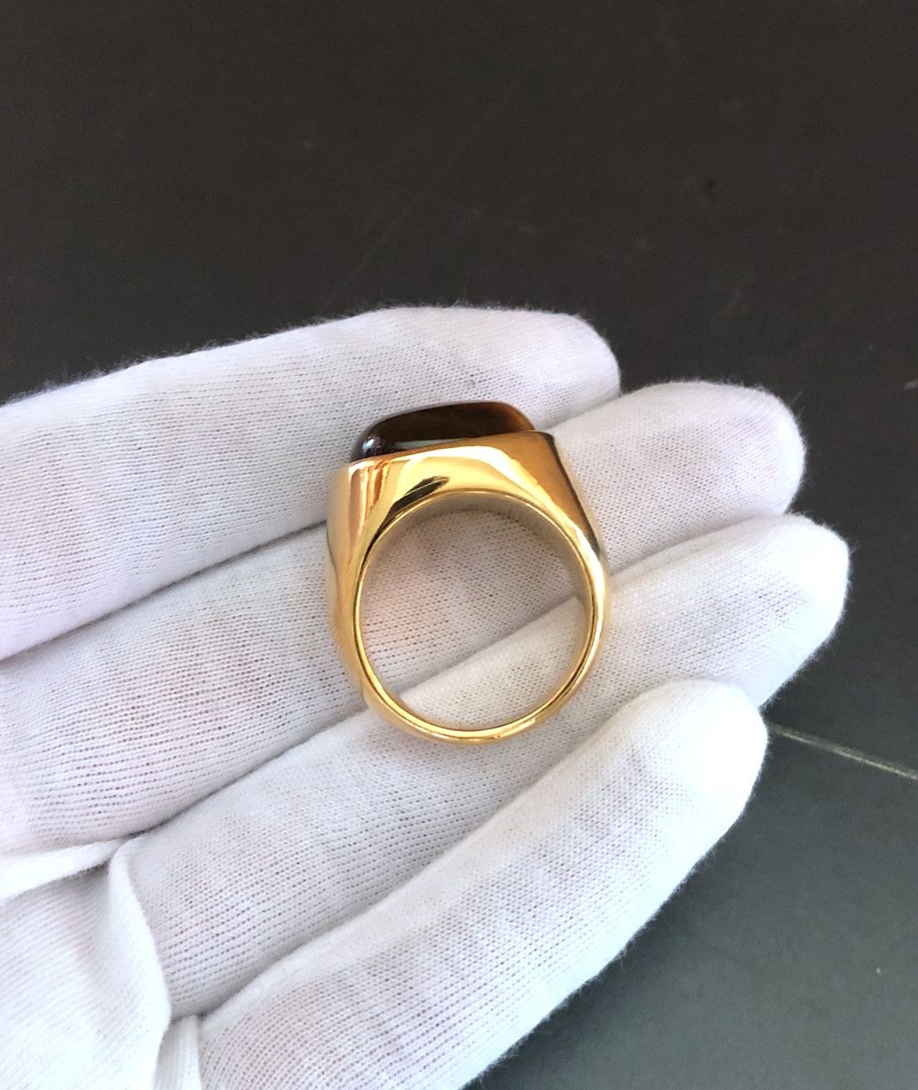 Jewelry Tiger Eye Gemstone Gold Ring size 9 Size ONE SIZE - 5 Thumbnail