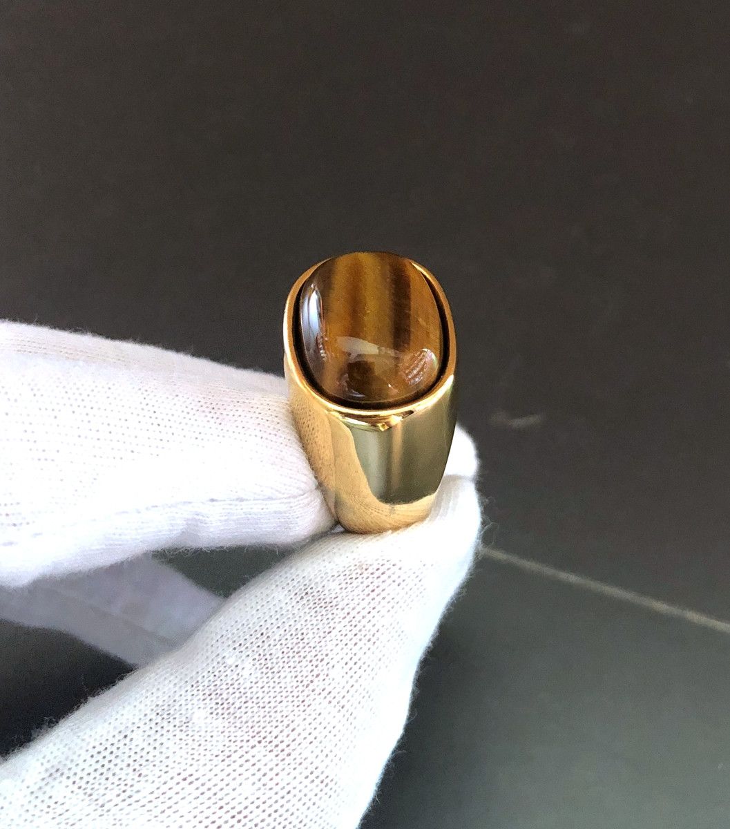 Jewelry Tiger Eye Gemstone Gold Ring size 9 Size ONE SIZE - 4 Thumbnail
