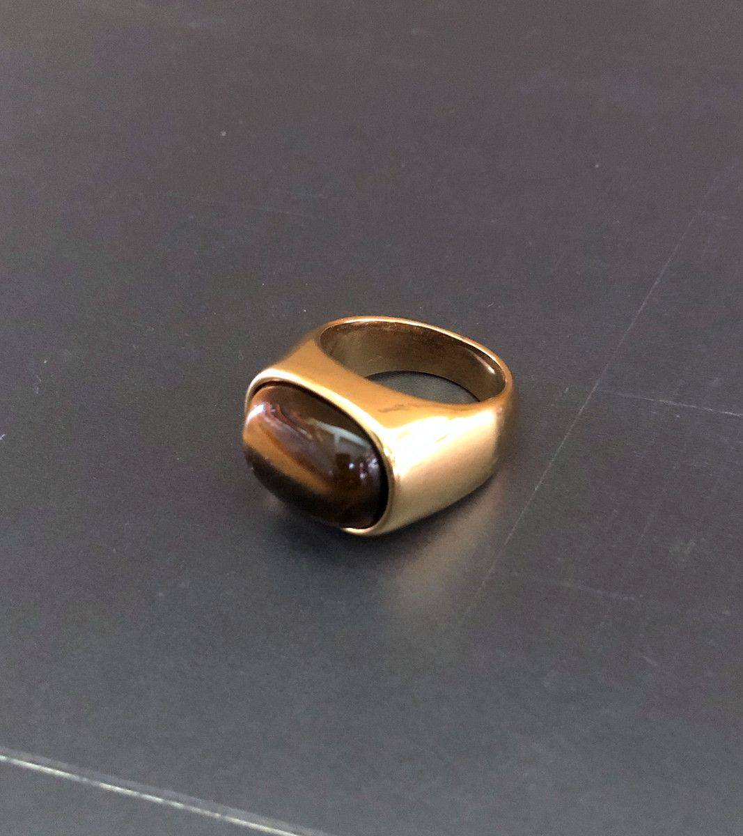 Jewelry Tiger Eye Gemstone Gold Ring size 9 Size ONE SIZE - 3 Thumbnail