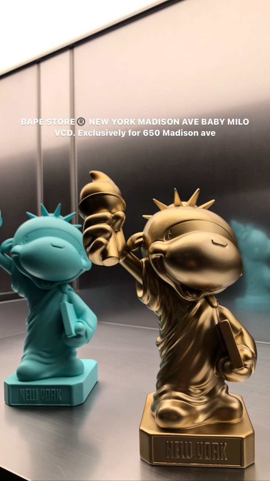 Bape Madison Exclusive Gold Baby Milo Statue