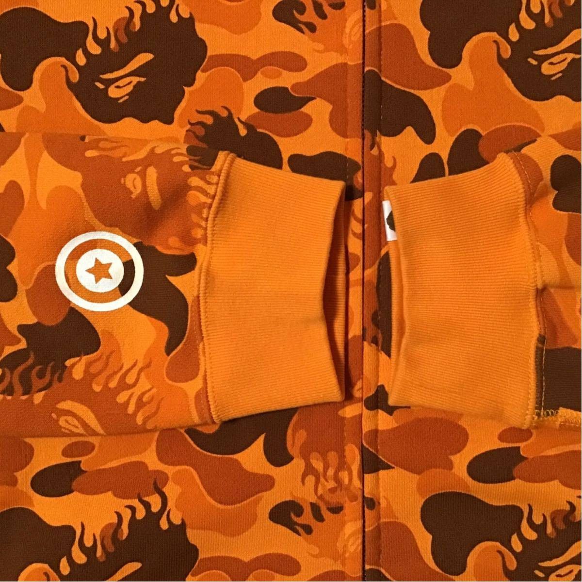 Bape BAPE Mook Limited Fire Camo Shark full zip Hoodie Orange Size US XL / EU 56 / 4 - 6 Thumbnail