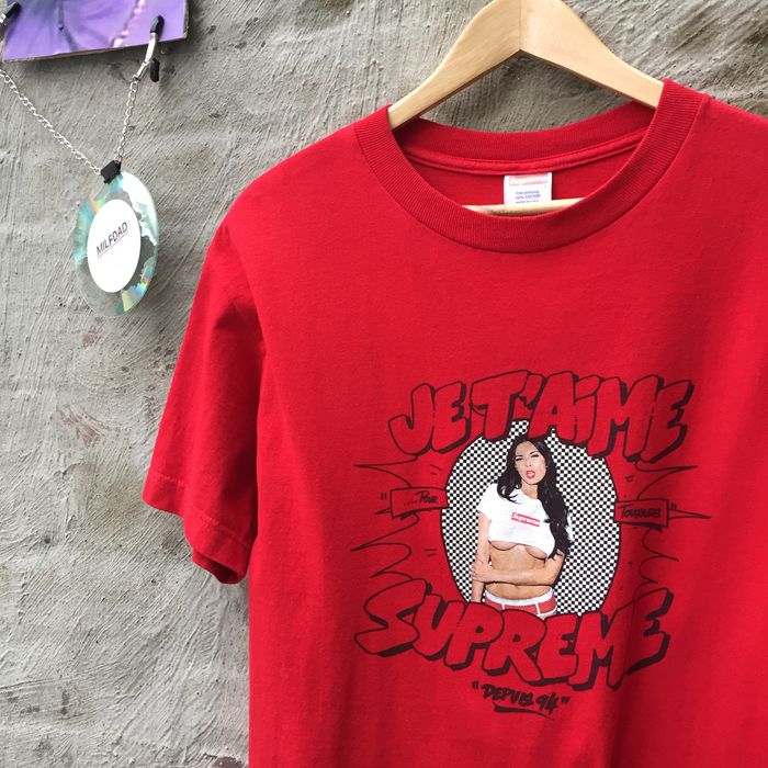 Supreme Je T'aime Supreme Tera Patrick Tee Shirt Red M | Grailed