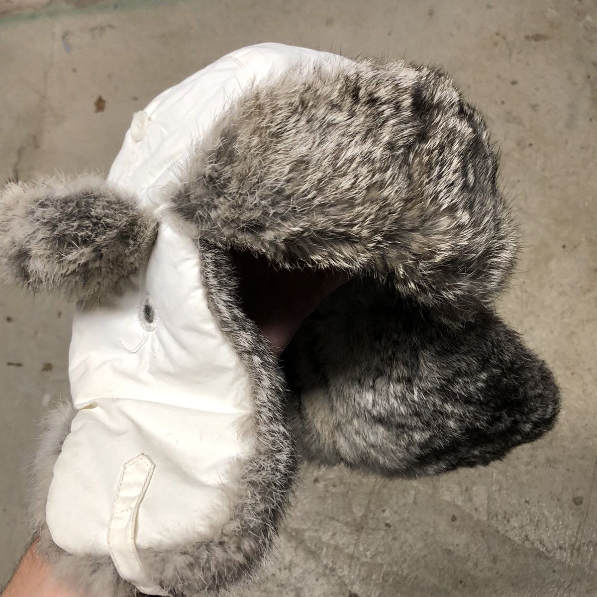 Vintage Vintage Rabbit Fur Lined Aviator Hat Size ONE SIZE - 1 Thumbnail