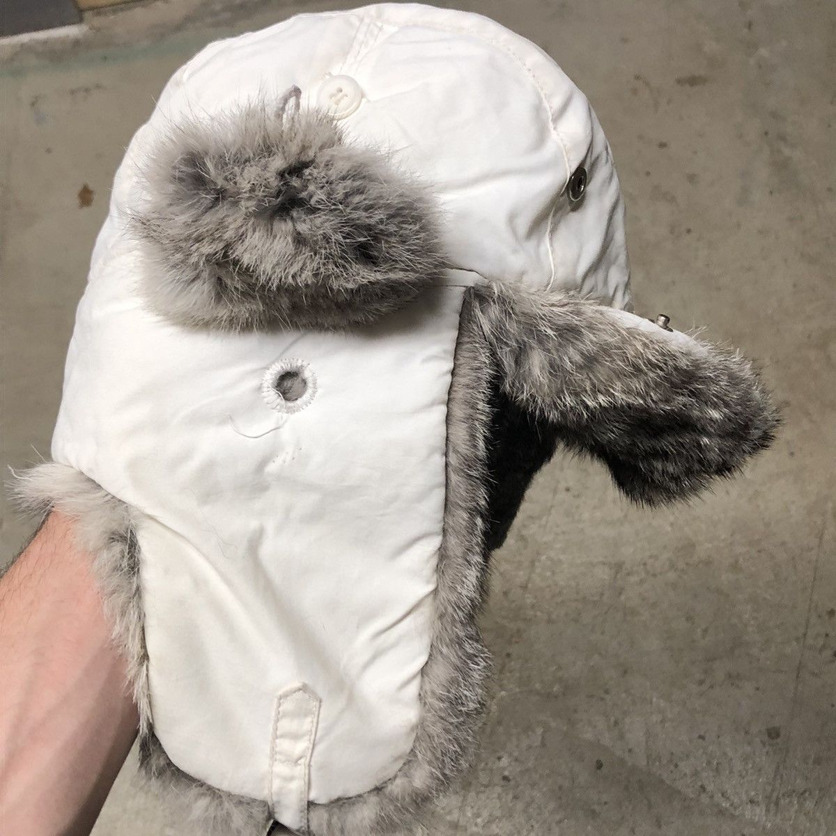 Vintage Vintage Rabbit Fur Lined Aviator Hat Size ONE SIZE - 2 Thumbnail