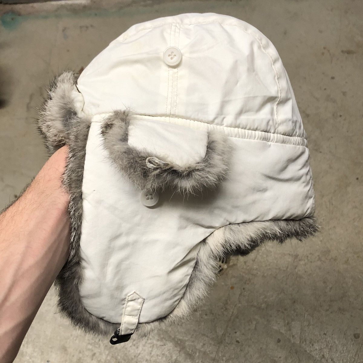 Vintage Vintage Rabbit Fur Lined Aviator Hat Size ONE SIZE - 3 Thumbnail