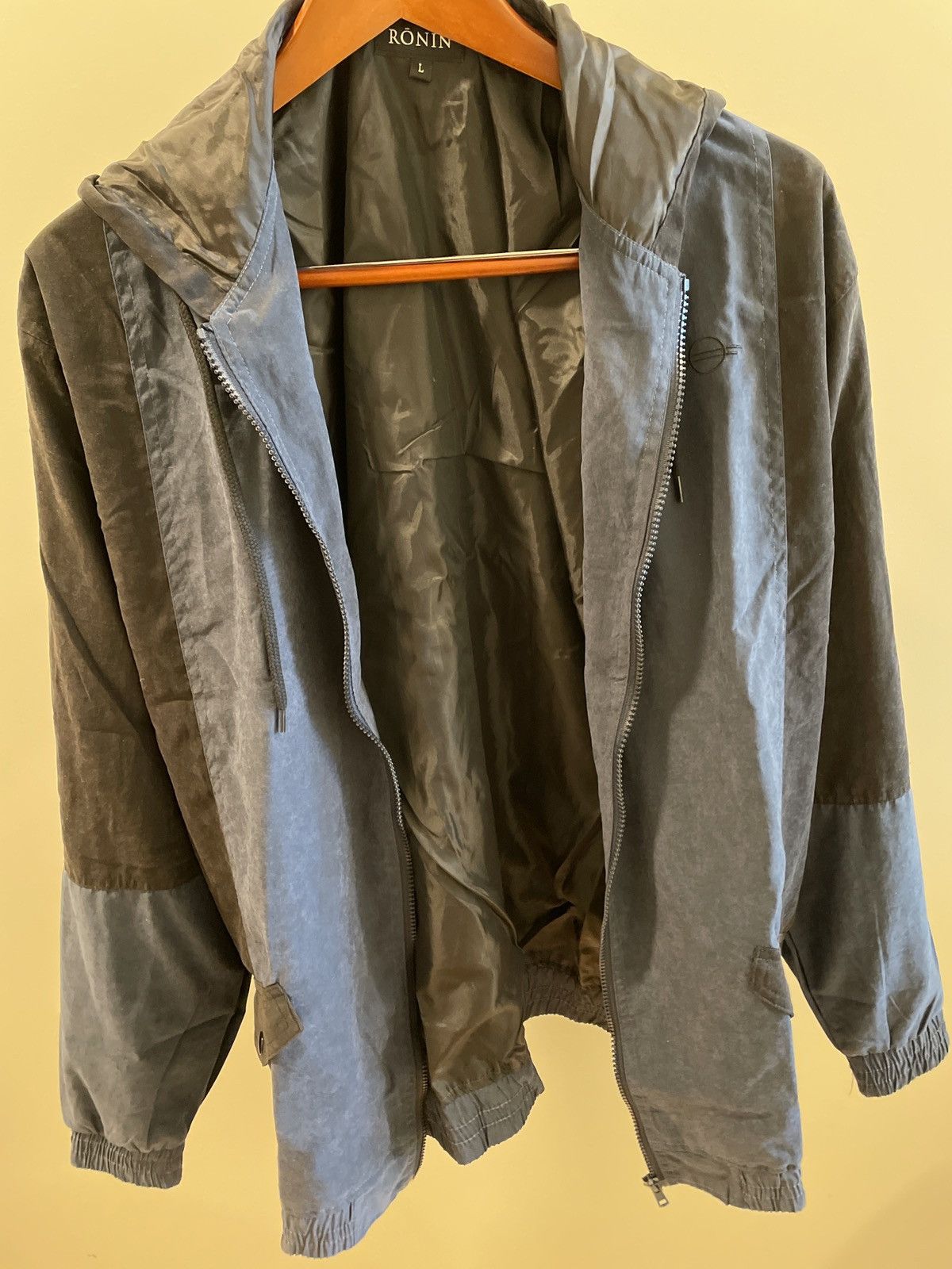 Ronin Division Viscose Panelled Jacket - Navy/Black - Large Size US L / EU 52-54 / 3 - 2 Thumbnail