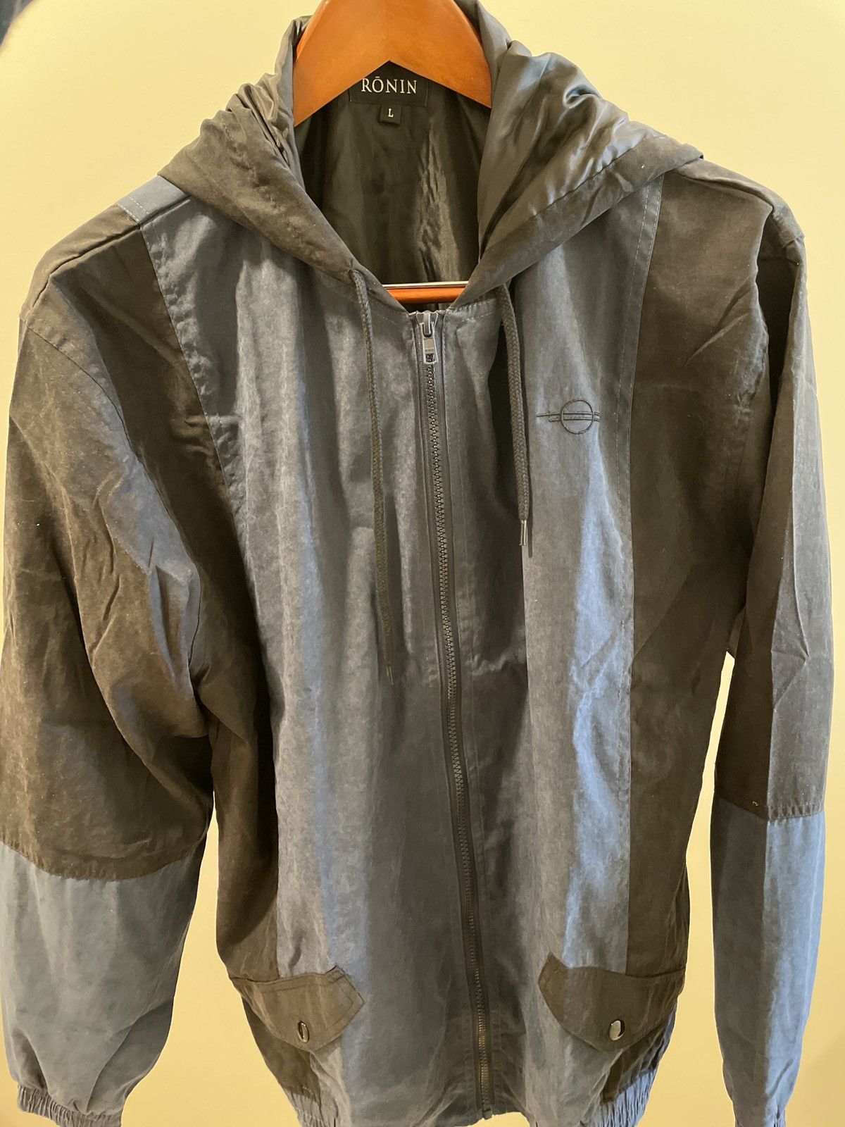 Ronin Division Viscose Panelled Jacket - Navy/Black - Large Size US L / EU 52-54 / 3 - 4 Thumbnail