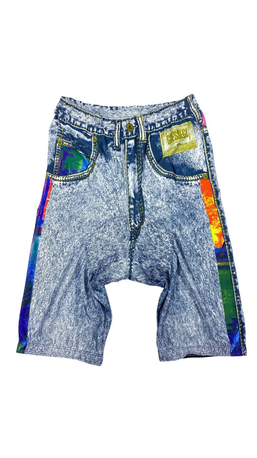 90s Made In Italy Giessegi Velo Cycling Shorts Jeans Print