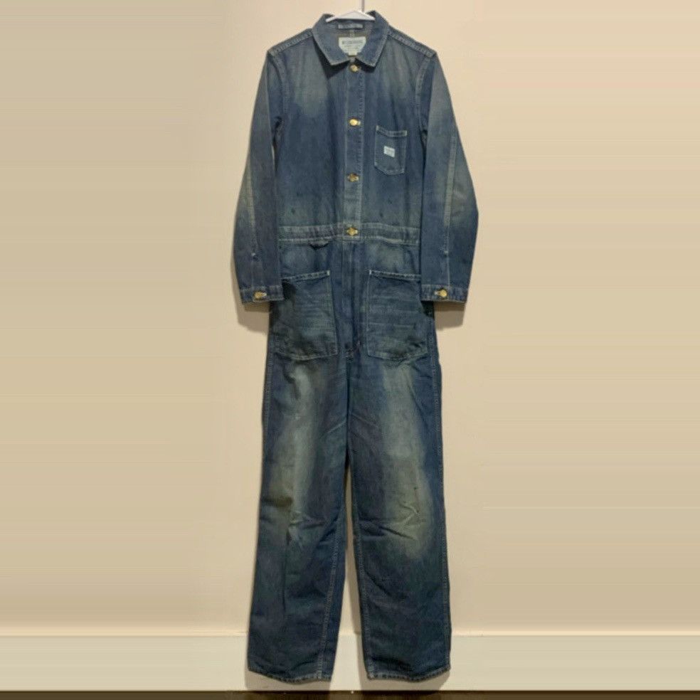 ￼BALLSY BROTHERS Work denim coveralls L Dickies Men's 48799 Deluxe Blend Long Sleeve Mechanic Work