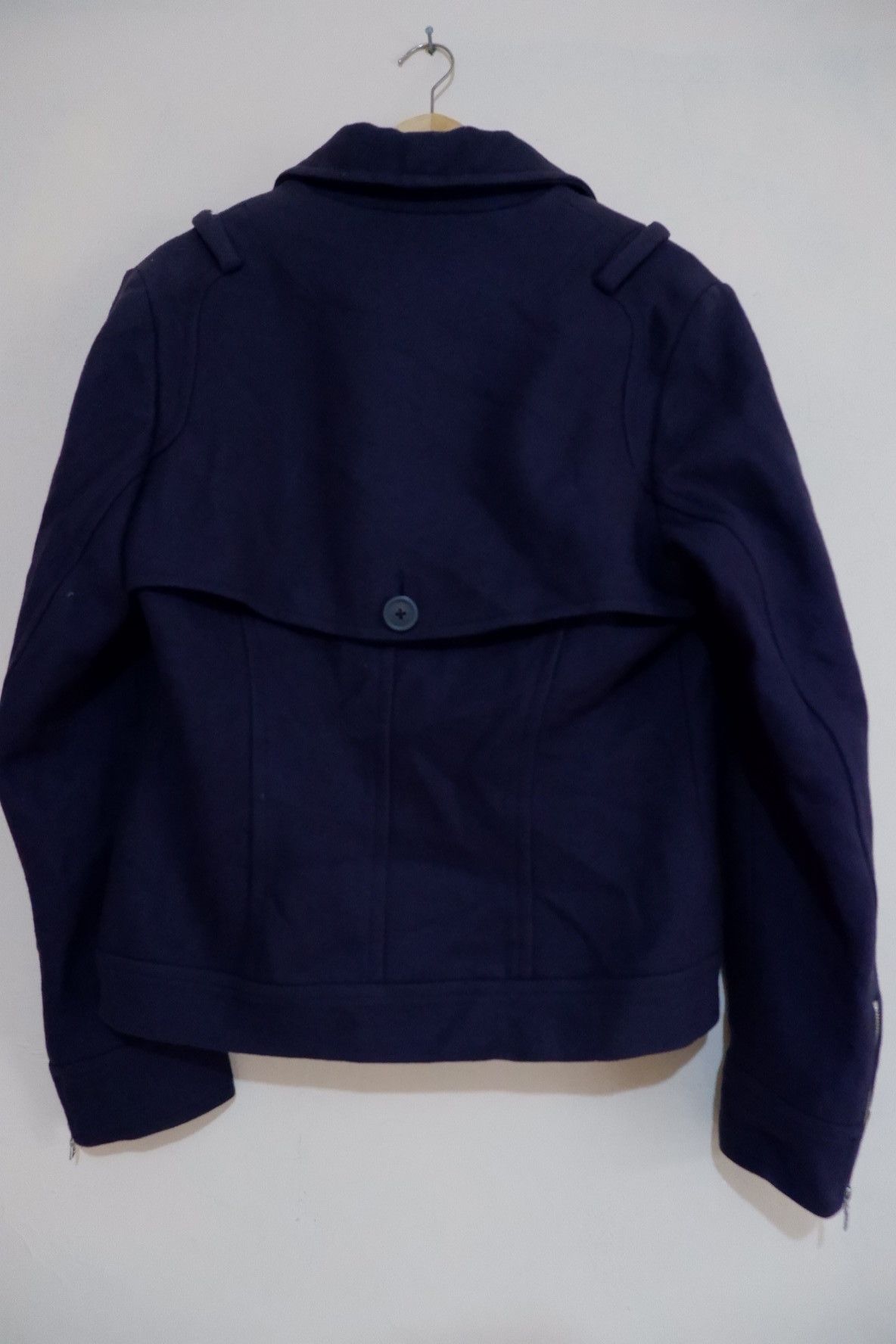 Designer Vintage Biker Wool Cashmere Jacket Size US M / EU 48-50 / 2 - 2 Thumbnail