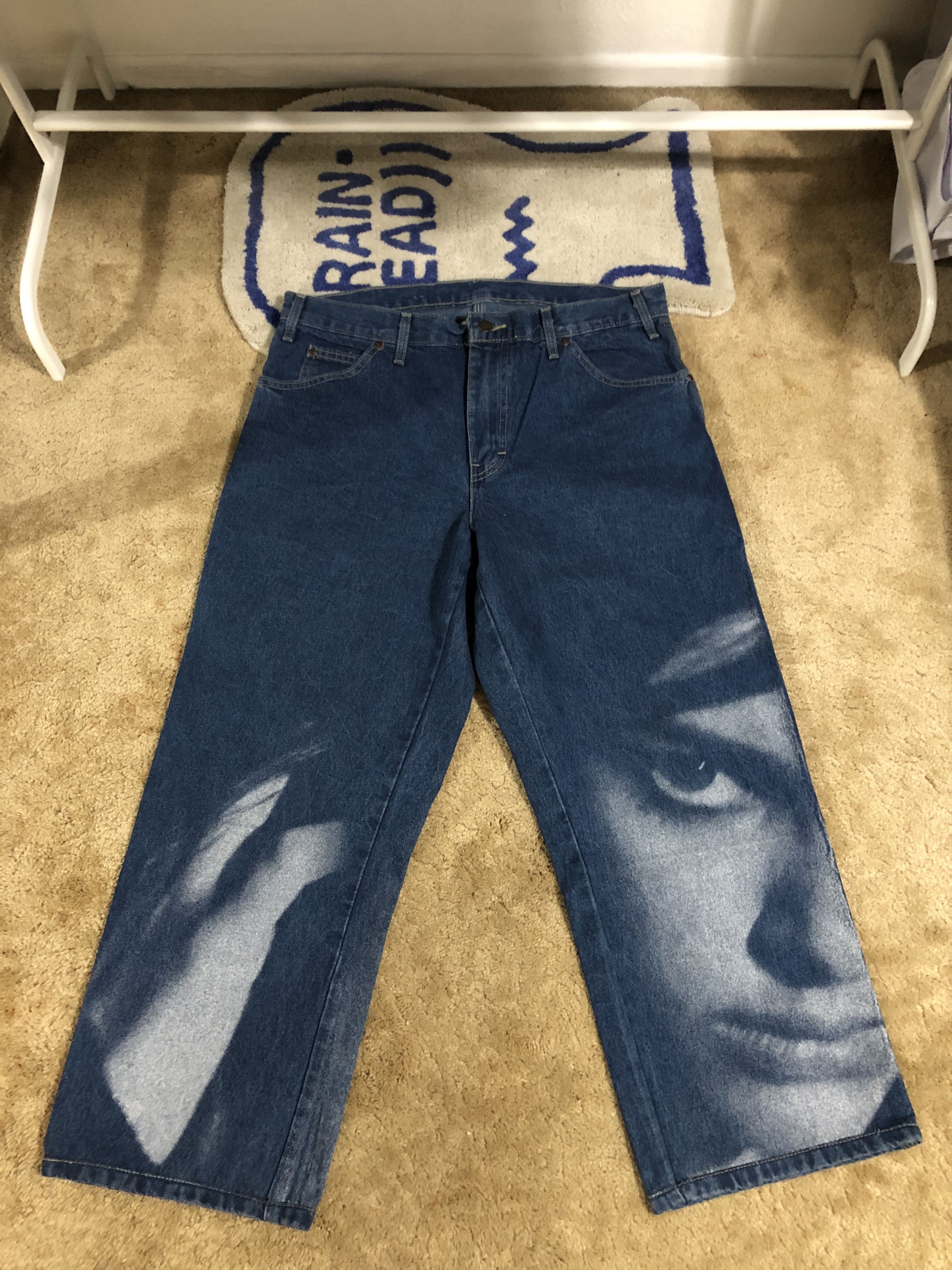 DIVINITIES Divinities Stonewashed Printed Carpenter Jean Size US 34 / EU 50 - 1 Thumbnail