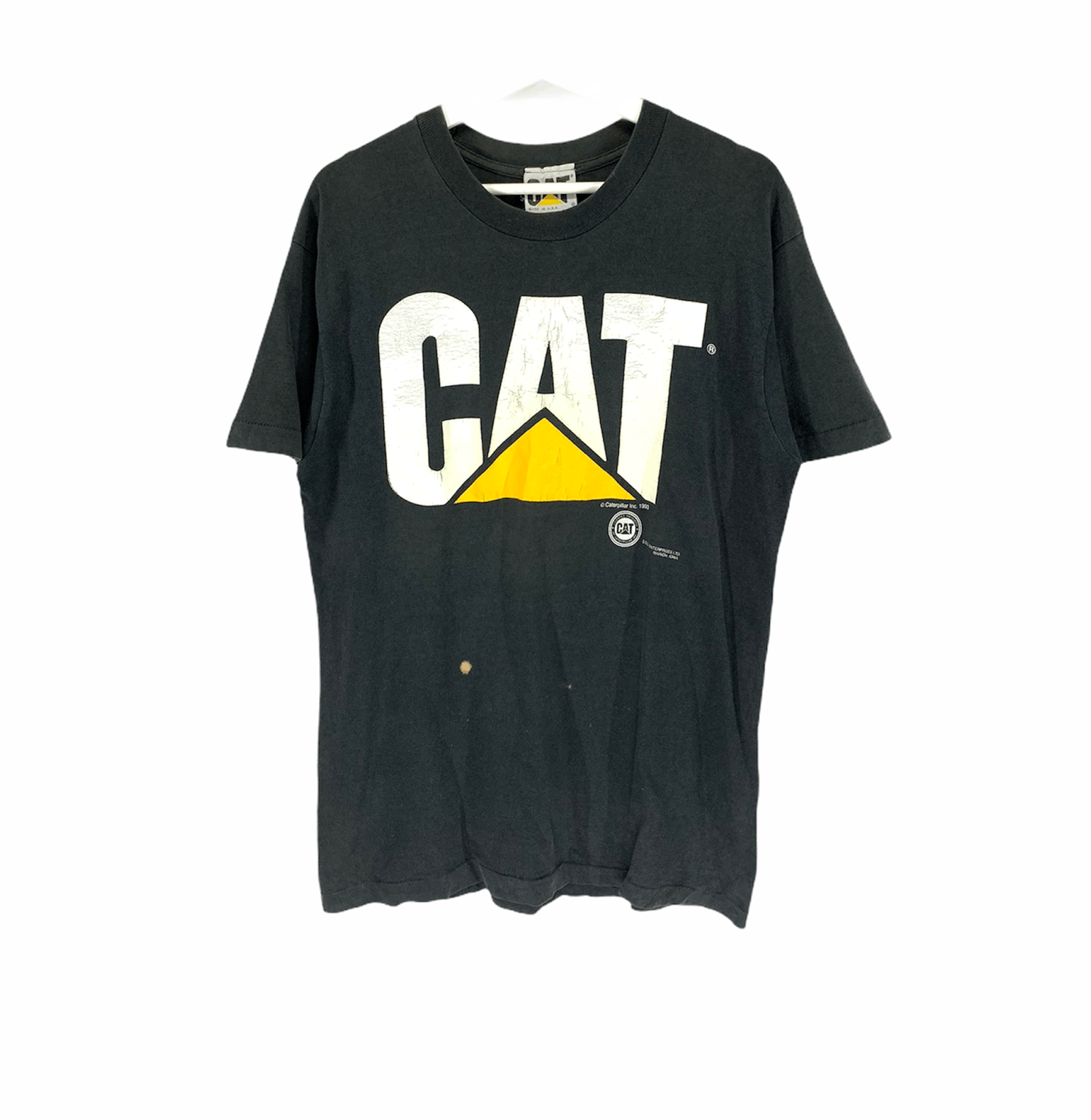 Cat Caterpillar logo vintage 90s distressed shirt