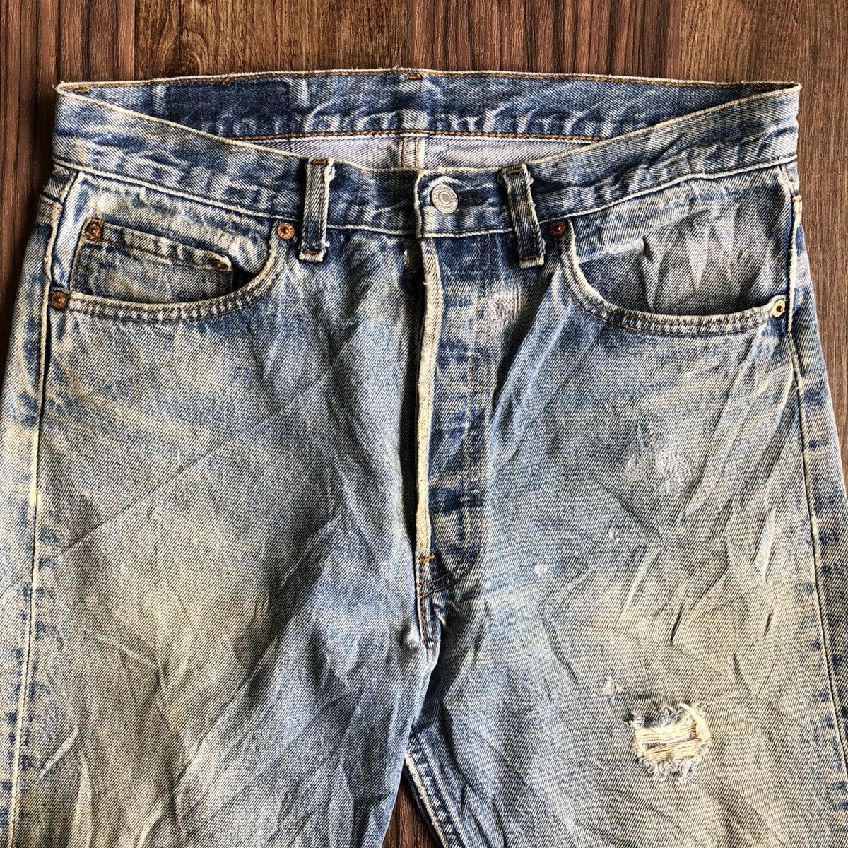Levi's × Vintage Vintage 90’s Levis Single R Distressed Denim Jeans Size US 32 / EU 48 - 3 Thumbnail
