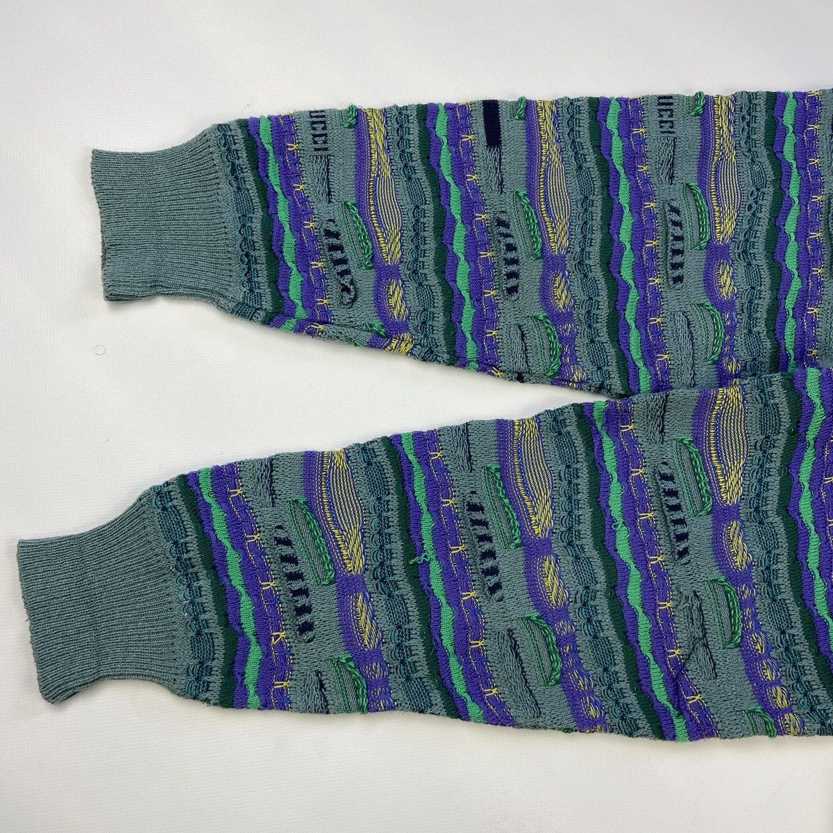 Carlo Colucci × Vintage RECURSION SWEATER ON SWEATER KNITTED COOGI STYLE 1990s Size US L / EU 52-54 / 3 - 6 Thumbnail