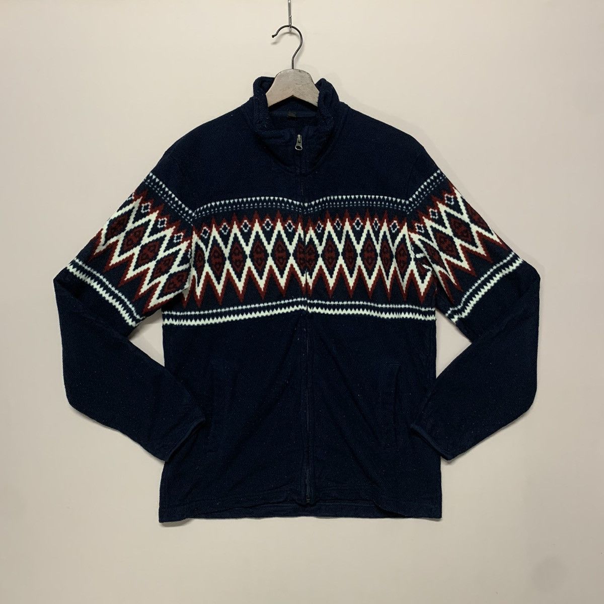 Uniqlo Tribal Navajo Design Zip Ups Sweater Sweatshirt