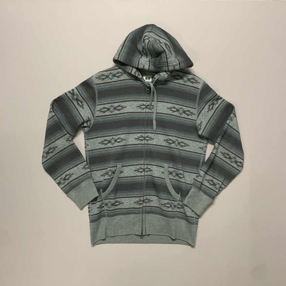 Native × Uniqlo Uniqlo Brand Aztec Navajo Design Native Hooded Sweatshirt Size US M / EU 48-50 / 2 - 1 Thumbnail