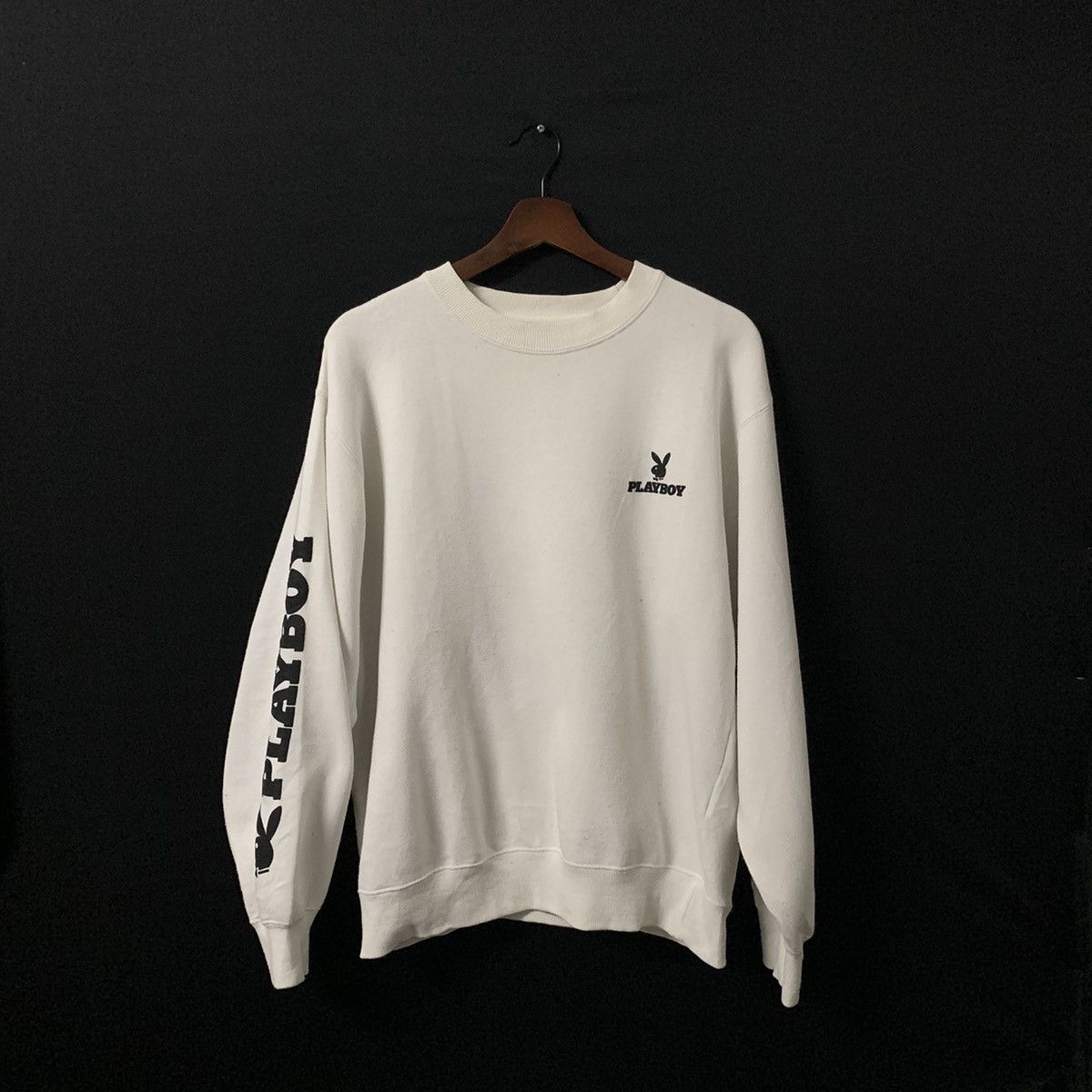 Playboy Playboy Brand Big Logo Back Crewneck Sweater Medium Size Size US M / EU 48-50 / 2 - 2 Thumbnail