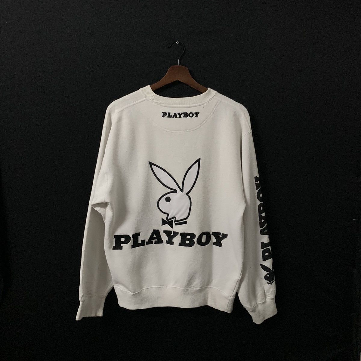 Playboy Playboy Brand Big Logo Back Crewneck Sweater Medium Size Size US M / EU 48-50 / 2 - 1 Thumbnail