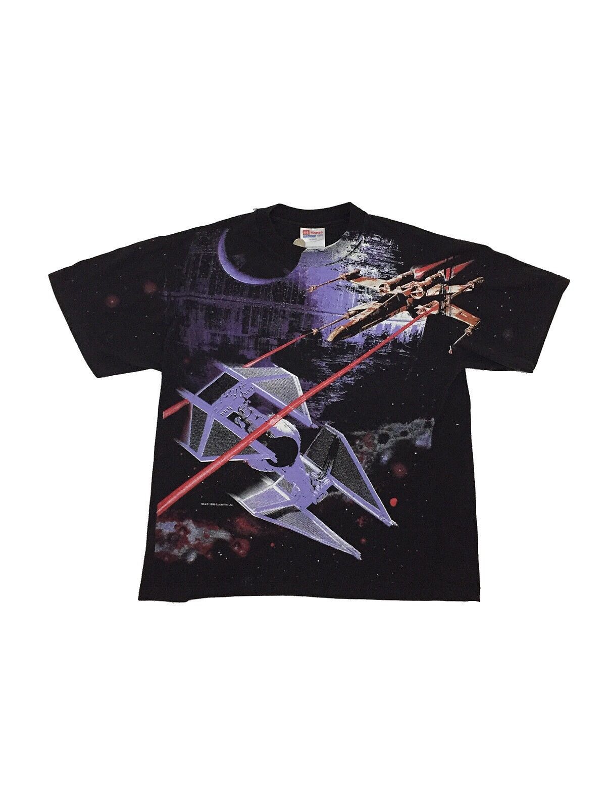 Star Wars × Vintage Vintage All Over Print Star Wars Lucasfilm 1996 T-shirt Size US S / EU 44-46 / 1 - 1 Thumbnail