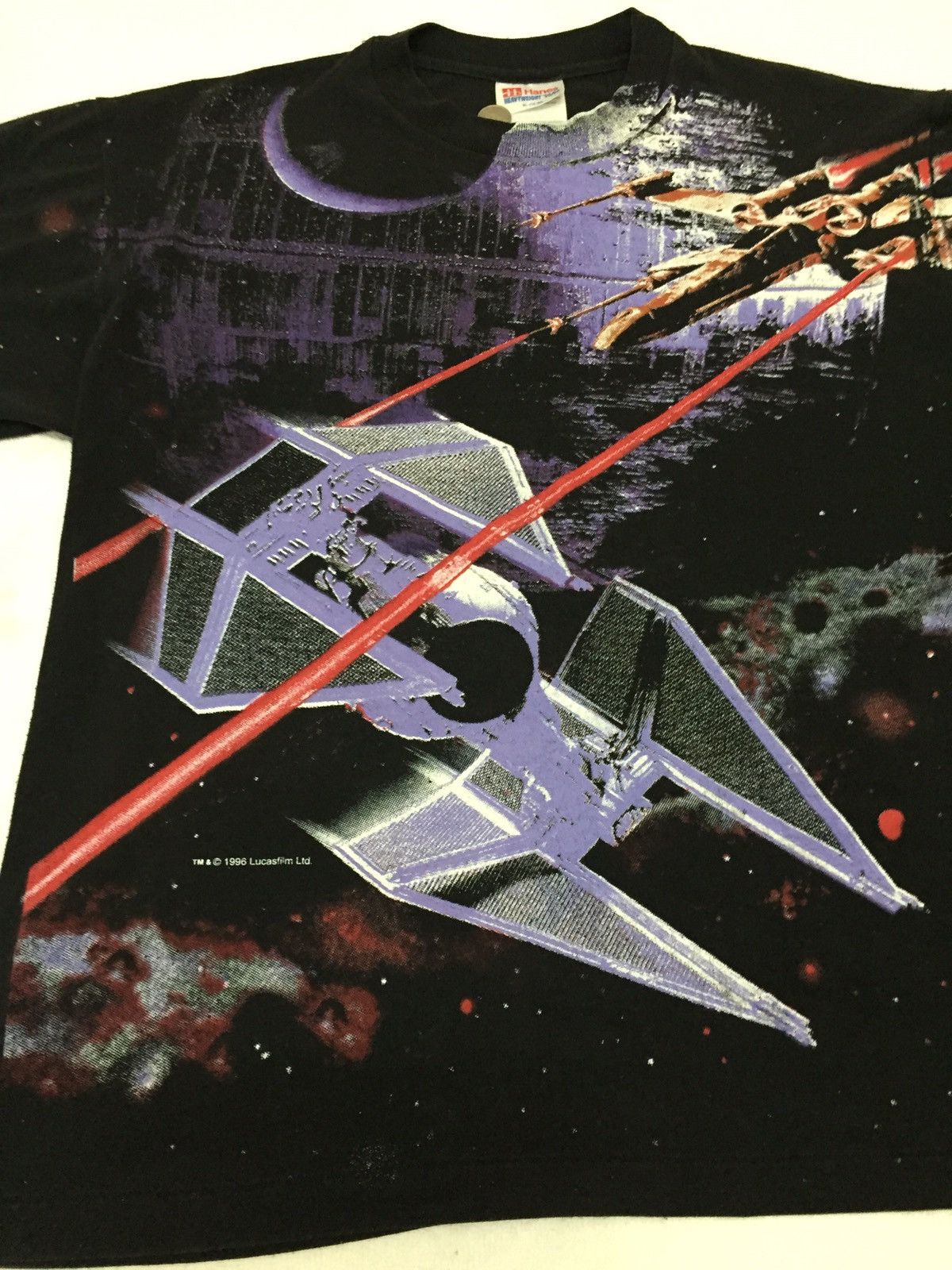 Star Wars × Vintage Vintage All Over Print Star Wars Lucasfilm 1996 T-shirt Size US S / EU 44-46 / 1 - 6 Thumbnail