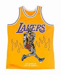 Warren Lotas, Tops, Warren Lotas X Los Angeles Lakers Lebron James Flames  Tee Size M