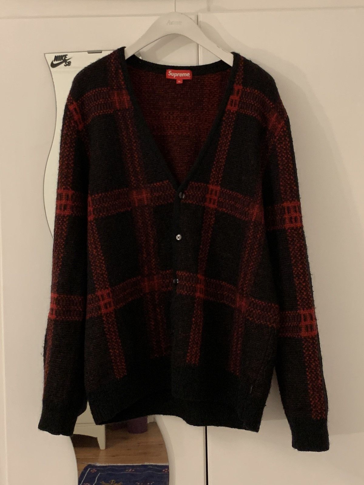 Supreme Plaid Mohair Cardigan | Grailed