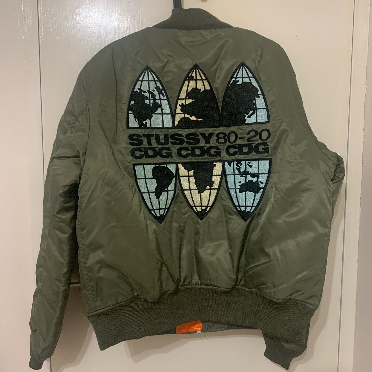 CDG STUSSY 40周年 MA-1 ブルゾン ボンバージャケット XXL