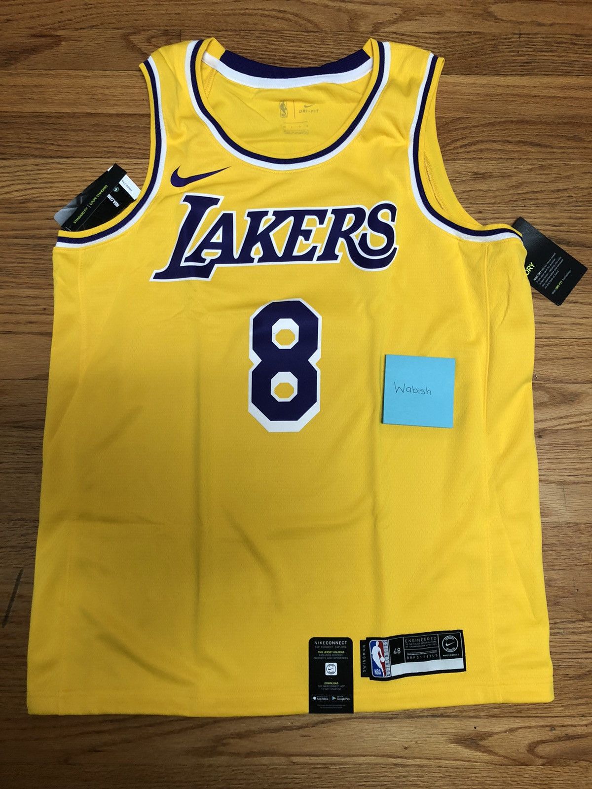 Men's Los Angeles Lakers Kobe Bryant #8 Nike White Swingman NBA Jersey -  Icon Edition