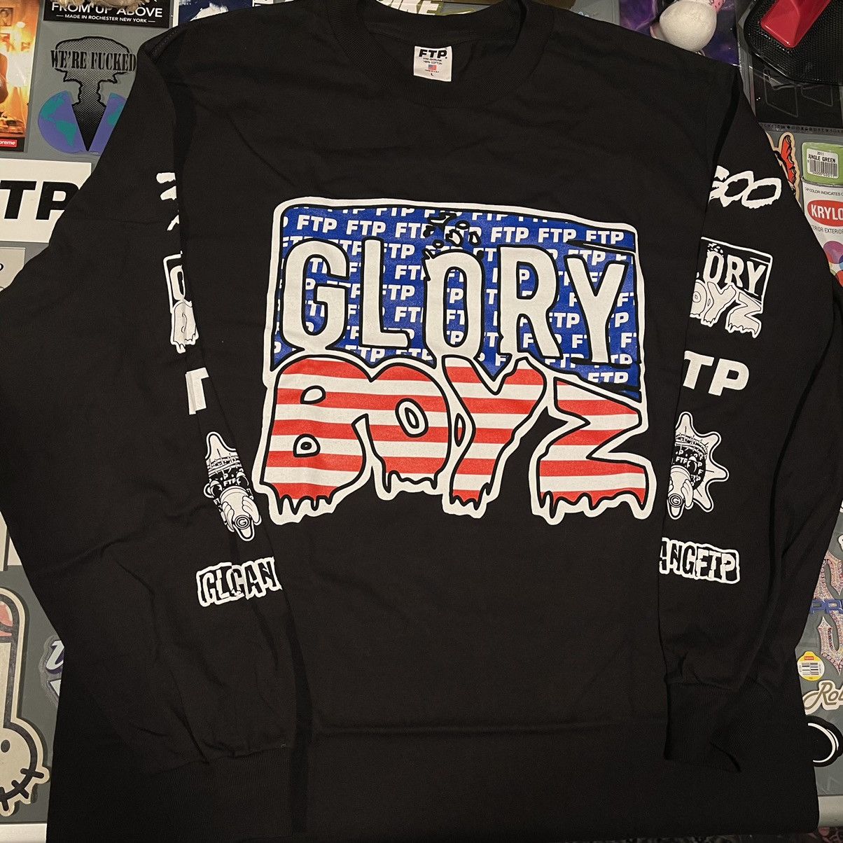 Ftp gloryboyz USA flag selling long sleeve large mens