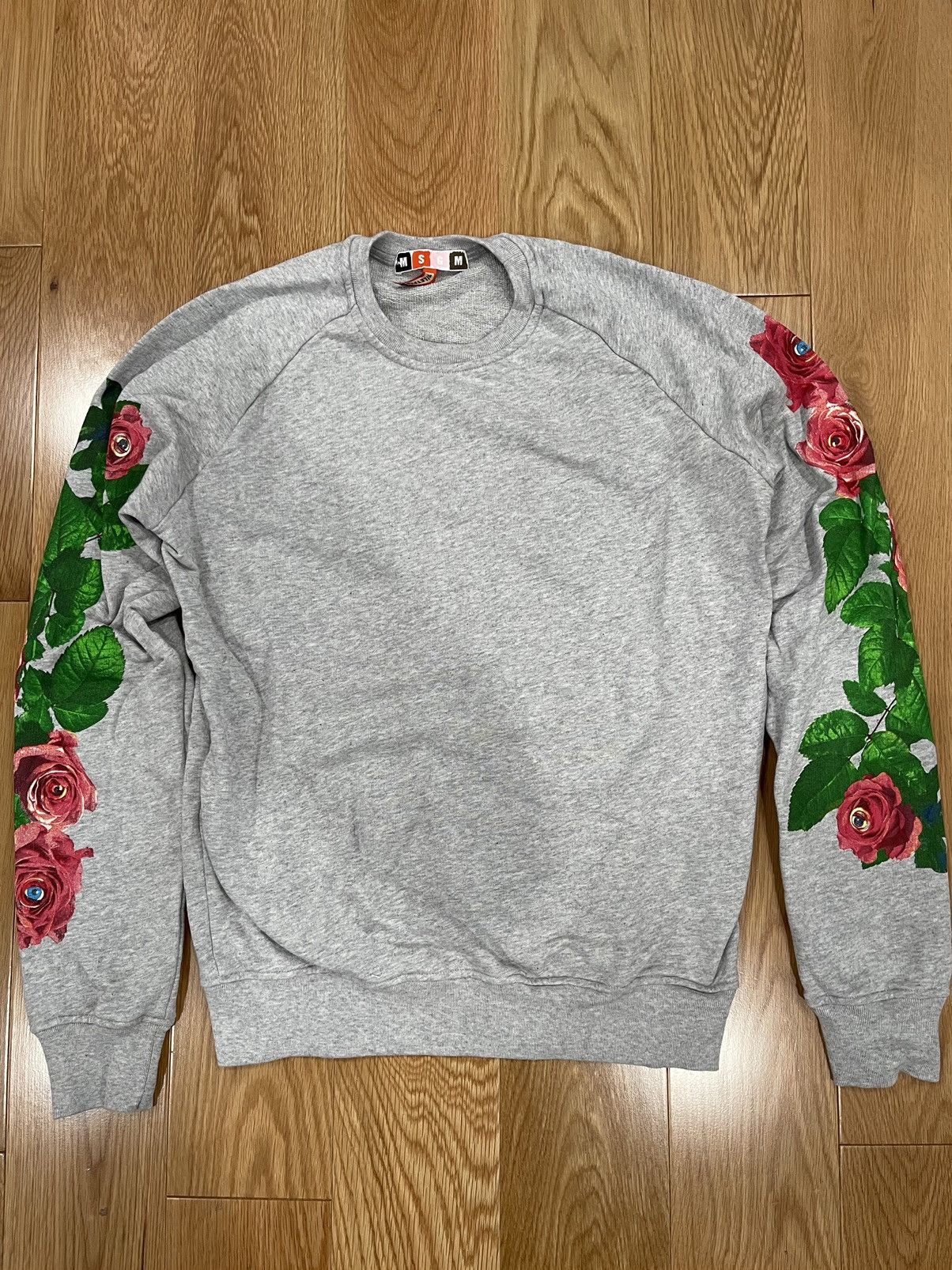 MSGM Navy Floral Sweater